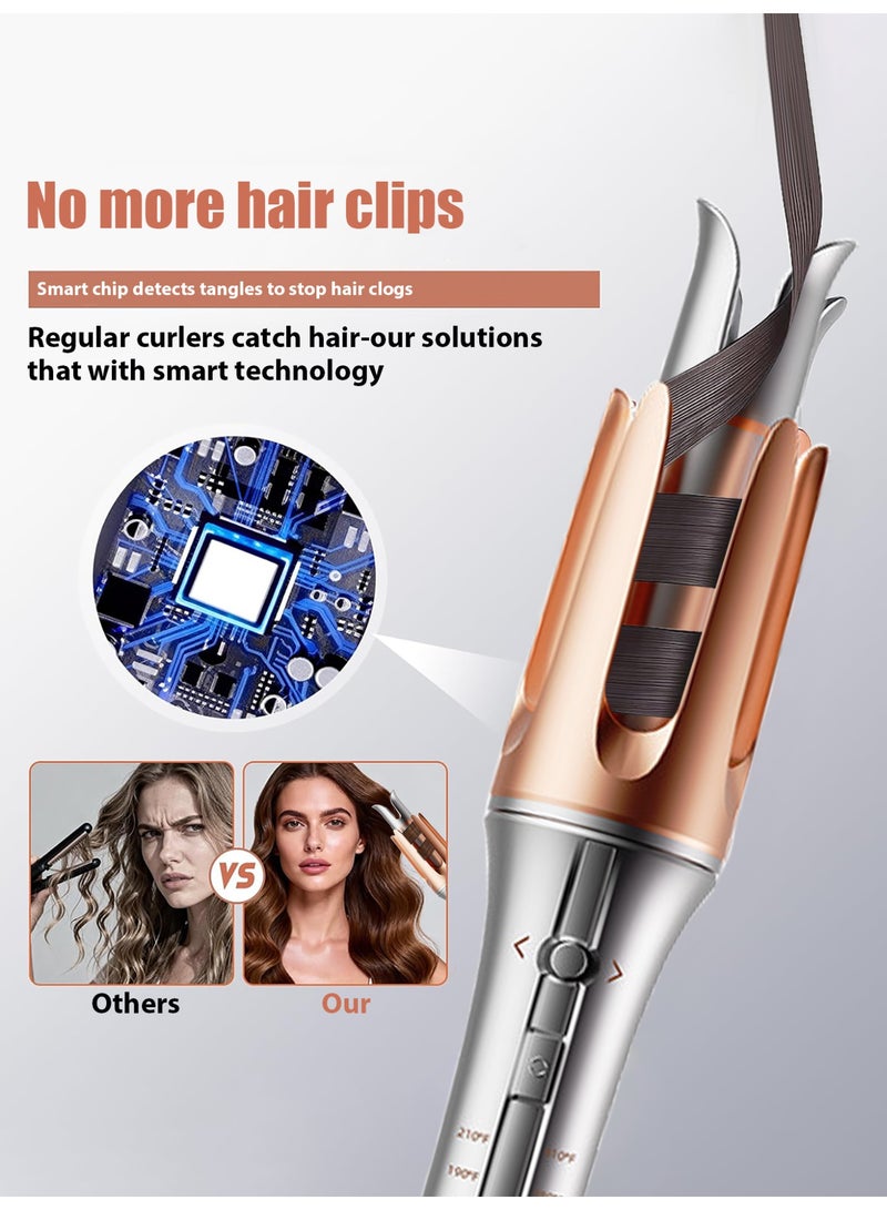 بيستيس  مكواة تجعيد شعر أوتوماتيكية للشعر الطويل، عصا تجعيد دوّارة، 25 مم، تسخين سريع، جهاز تجعيد بلمسة واحدة - Image 4